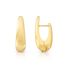Imagem do produto Brinco Fosco Argola Curva Folheado a Ouro 18K