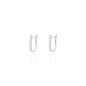Imagem do produto Brinco Argola 12mm com 8 Pontos de Luz Moissanite 3mm Decrescentes em Prata 925