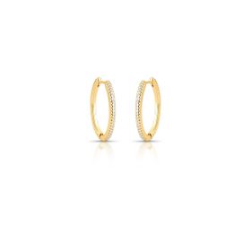Imagem do produto Brinco Argola com Linha de Zircônia Folheado a Ouro 18K