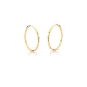 Imagem do produto Brinco Argola Liso Fio Redondo Folheado a Ouro 18K