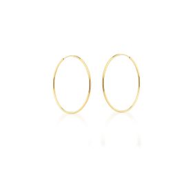Imagem do produto Brinco Argola Liso Fio Redondo Folheado a Ouro 18K