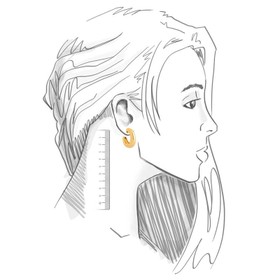 Imagem do produto Brinco Liso Meia Argola Folheado a Ouro 18K