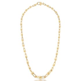Imagem do produto Colar Liso Elo Bolinha Vazada Folheado a Ouro 18K