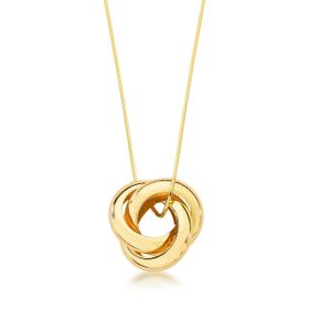 Imagem do produto Colar Pingente Liso 3 Voltas Folheado a Ouro 18K
