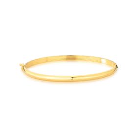 Imagem do produto Pulseira Bracelete Liso Algema Metade Tubo 4mm Folheado a Ouro 18K