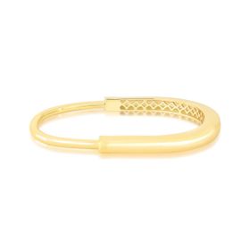 Imagem do produto Pulseira Bracelete Liso Oval Curvo 3mm Folheado a Ouro 18K