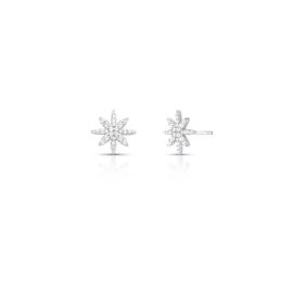 Imagem do produto Brinco 13mm Estrela Pontas Cravejadas com Zircônia em Prata 925