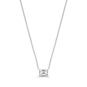 Imagem do produto Colar moissanite carré 6x8mm prata 925