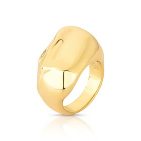 Imagem do produto Anel Liso Volumoso com Design Orgânico Folheado a Ouro 18K