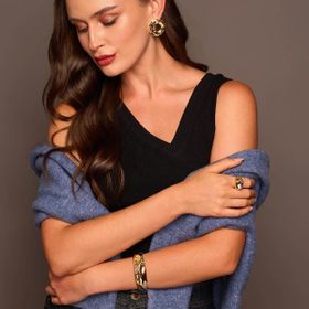 Imagem do produto Anel Liso Volumoso com Design Orgânico Folheado a Ouro 18K