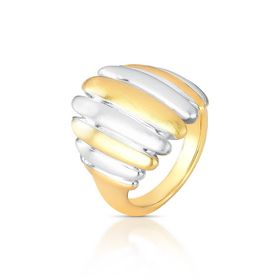 Imagem do produto Anel MIX Fosco com Desing de Escamas Folheado a Ouro 18K