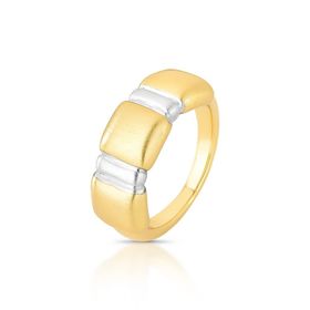 Imagem do produto Anel MIX Fosco com Elementos Geométricos Folheado a Ouro 18K