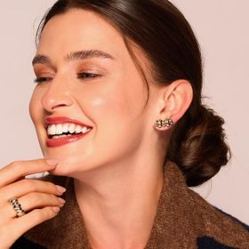 Imagem do produto Brinco Earcuff Liso Orgânico Intercalados em Mix de Banhos Folheado a Ouro 18K