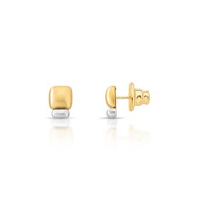 Imagem do produto Brinco MIX Fosco Pequeno com Elementos Geométricos Folheado a Ouro 18K