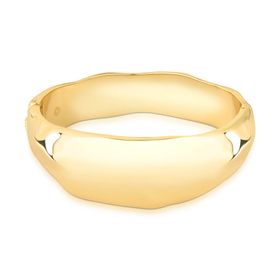 Imagem do produto Pulseira Bracelete Liso Volumoso com Design Orgânico Folheado a Ouro 18K