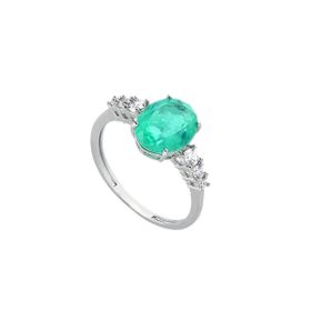 Imagem do produto Anel Ocean Cristal Oval Paraíba com Pontos de Luz em Prata 925
