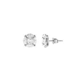 Imagem do produto Brinco Moissanite 1,5mm Redondo 4 Lados em Prata 925