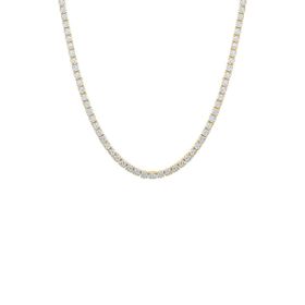 Imagem do produto Colar Riviera de Zircônias 3mm Quatro Garras Folheado a Ouro 18K