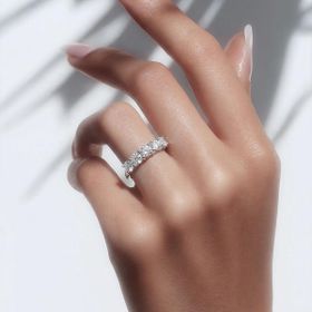 Imagem do produto Anel Cravejado com 5 Moissanite em Prata 925