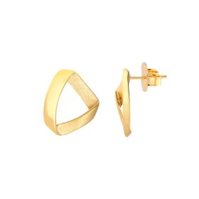 Imagem do produto Brinco de Fita Liso e Fosco Folheado a Ouro 18K