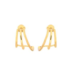 Imagem do produto Brinco Ear Hook 3 Fios Lisos Folheado a Ouro 18K