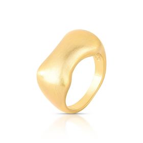 Imagem do produto Anel Abaluado Orgânico Fosco Folheado a Ouro 18K