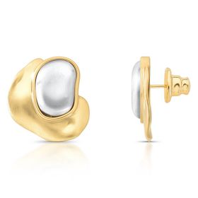 Imagem do produto Brinco MIX Orgânico Molten Fosco Folheado a Ouro 18K