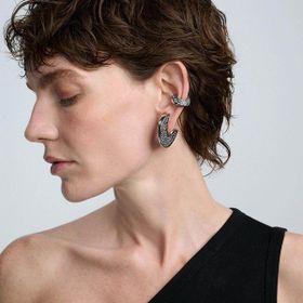 Imagem do produto Brinco Piercing Cristais Op Art Prata Boho by Hector Albertazzi