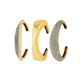 Imagem do produto Pulseira Kit 3 Braceletes Op Art Ouro Vintage by Hector Albertazzi