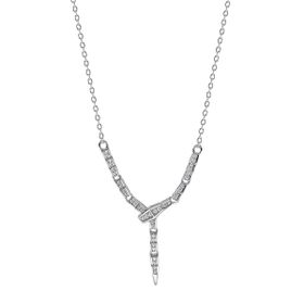 Imagem do produto Colar Gravatinha com Design de Serpente Cravejada de Zircônias em Prata 925