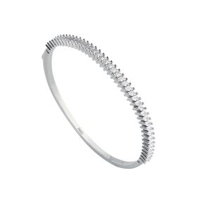 Imagem do produto Pulseira Bracelete Riviera Rígido com Navetes Zircônia em Prata 925