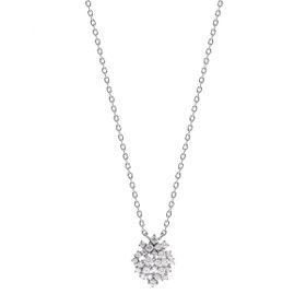 Imagem do produto Colar Oval Moissanite Ponto de Luz Vazado em Prata 925
