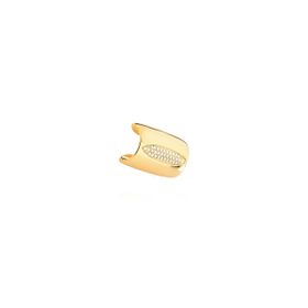 Imagem do produto Piercing Fake Conch Curvo com Detalhes de Zircônia Folheado a Ouro 18K