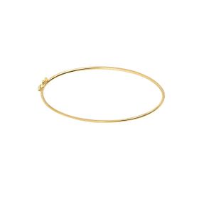 Imagem do produto Pulseira Algema Fio Liso Fino em Prata 925 Folheado a Ouro 18K