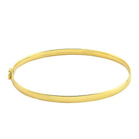 Imagem do produto Pulseira Algema Lisa Grossa em Prata 925 Folheado a Ouro 18K