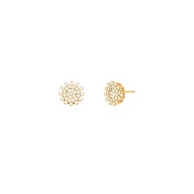 Imagem do produto Brinco Redondo Chuveiro de Zircônias Folheado a Ouro 18K