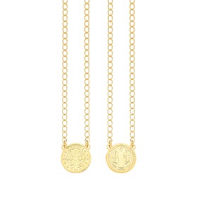 Imagem do produto Colar Escapulário Medalha são Bento Folheado a Ouro 18K