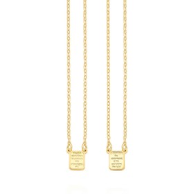 Imagem do produto Colar Escapulário Sagrado Liso Detalhado Folheado a Ouro 18K