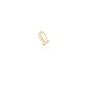 Imagem do produto Piercing de Orelha Pressão com Zircônias Folheado a Ouro 18K