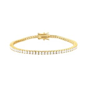 Imagem do produto Pulseira Maleável Riviera de Zircônias Folheado a Ouro 18K