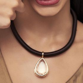 Imagem do produto Colar Marrom Chocker de Cordão com Fecho Nó