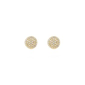 Imagem do produto Brinco Chuveirinho 9mm Cravejado de Zircônia Folheado a Ouro 18K