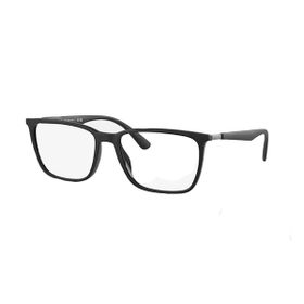 Imagem do produto Óculos Grau Ray-Ban Retangular Fosco Preto Injetado