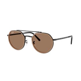 Imagem do produto Óculos Solar Ray-Ban Irregular Polido Preto Marrom Metal