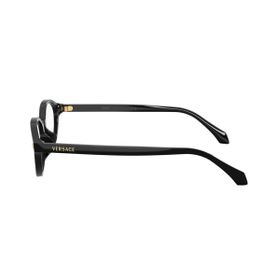 Imagem do produto Óculos Grau Versace Oval Preto Polido Acetato