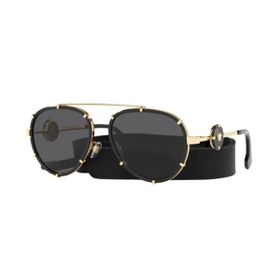 Imagem do produto Óculos Solar  Versace Piloto Preto e Dourado Metal