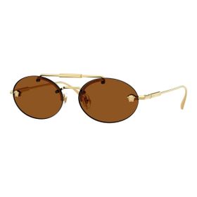 Imagem do produto Óculos Solar Versace Oval Marrom e Dourado em Metal