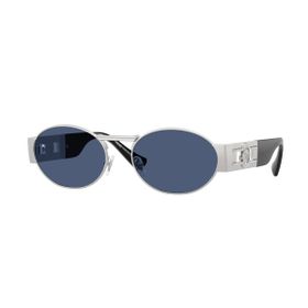 Imagem do produto Óculos Solar Versace Oval Prateado com Lente Azul Metal