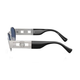 Imagem do produto Óculos Solar Versace Oval Prateado com Lente Azul Metal