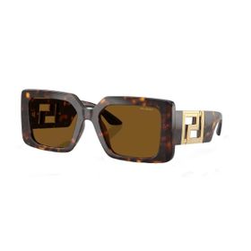 Imagem do produto Óculos Solar Versace Quadrado Havana Detalhes Dourados Acetato